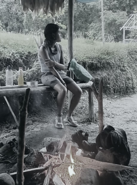 Kokoda Trekker by the fire2